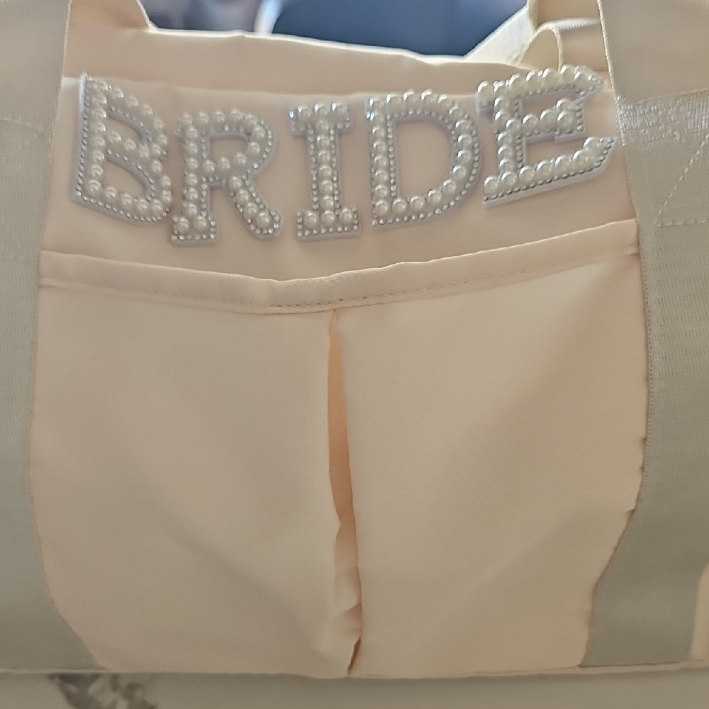 Elegant Cream Bride Tote Bag
